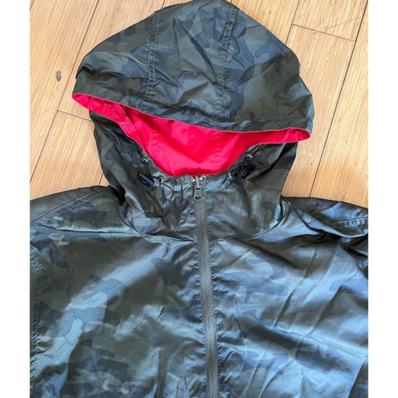 Men's OBEY Reversible Rain Jacket - Red/Blue & Camo - XXL - Like New - Picture 3 of 9